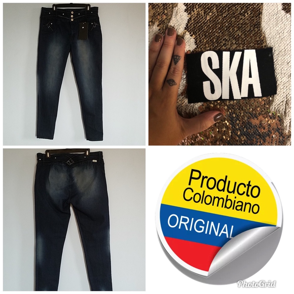 SKA Studio Black Butt Lifting High Waist Jeans XC